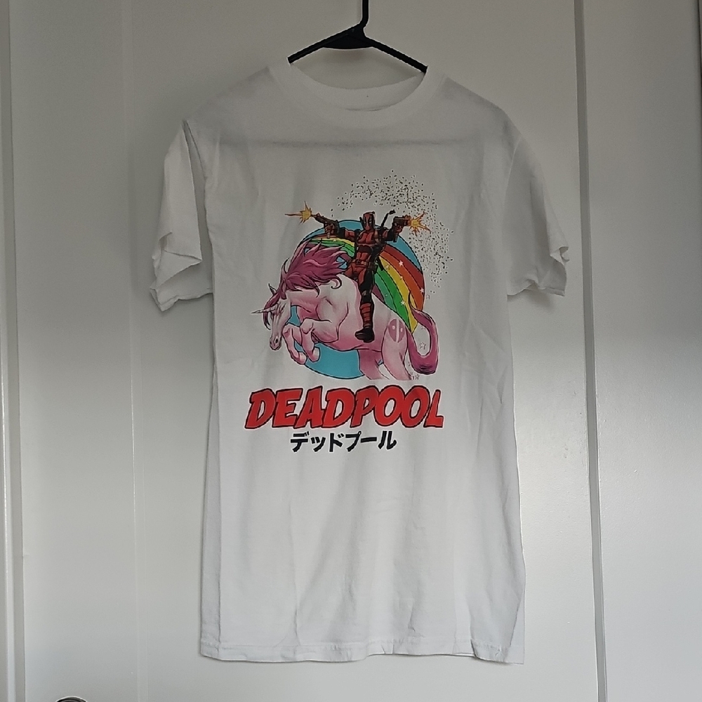 Marvel White Deadpool Short Sleeve Tee